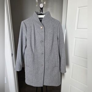 Kate Spade Wool Blend StandCollar Long Coat Changeable Buttons size L